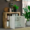Moderne Anrichte Reva BP - Weiß Hochglanz 2-türig, Holz, Wohnzimmer Katalog