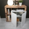 Moderne Anrichte Reva BP - Weiß Hochglanz 2-türig, Holz, Wohnzimmer Lagerbestand