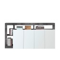 Moderne Designer-Wohnzimmerkommode 4 Türen schwarz weiß glänzend Cadiz BX Angebot