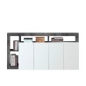 Moderne Designer-Wohnzimmerkommode 4 Türen schwarz weiß glänzend Cadiz BX Angebot