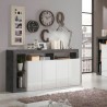 Wohnzimmer Sideboard modernes Design 4 Türen schwarz weiss glänzend Cadiz BX Eigenschaften