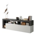 Moderner TV-Schrank 184cm schwarz weiß glänzend Dorian BX Angebot