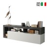 Moderner TV-Schrank 184cm schwarz weiß glänzend Dorian BX Verkauf