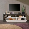 Moderner TV-Schrank 184cm schwarz weiß glänzend Dorian BX Lagerbestand