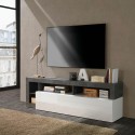 Moderner TV-Schrank 184cm schwarz weiß glänzend Dorian BX Rabatte