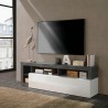 Moderner TV-Schrank 184cm schwarz weiß glänzend Dorian BX Rabatte