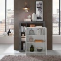 Moderner schwarzer Wohnzimmerschrank mit 2 weißen Hochglanztüren Blume BX Katalog