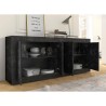 Sideboard Modern Living Room Furniture 4 Doors Black Marble Effect Altea MB Rabatte