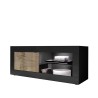 Moderner TV-Ständer im Industrie-Stil, Schwarz, Holz, 140cm, Diver NP Basic Sales