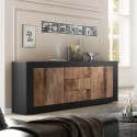 Industrie-Stil Sideboard Wohnzimmer, 3 Schubladen 2 Türen Tribus NP Basic Aktion