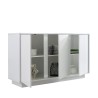 Dimas Ice Sideboard 3-Türer 138cm Hochglanz Weiß für Wohnzimmer und Küche Sales