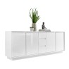 Moderne Anrichte 210cm, 4 Türen, 3 Schubladen, weiß hochglanz Maine Ice Angebot