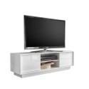 Mobiles TV-Gerät Wohnzimmer weiß glänzend modern 138cm 2 Türen Dener Ice. Angebot