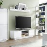 Mobiles TV-Gerät Wohnzimmer weiß glänzend modern 138cm 2 Türen Dener Ice. Sales