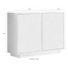 Hochglanz Sideboard Agape Ice weiß, 2 Türen, 92cm Sales
