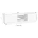 Moderner TV-Schrank Weiß Hochglanz 138cm mit 2 Türen Dener Ice Katalog