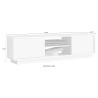 Moderner TV-Schrank Weiß Hochglanz 138cm mit 2 Türen Dener Ice Katalog