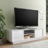 Moderner TV-Schrank Weiß Hochglanz 138cm mit 2 Türen Dener Ice Aktion