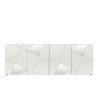 Sideboard für Wohnzimmer 4 Türen 241cm Hochglanz Weiß mit Spiegel Vittoria WH L Sales