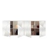 Sideboard für Wohnzimmer 4 Türen 241cm Hochglanz Weiß mit Spiegel Vittoria WH L Rabatte