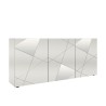 Moderne Hochglanz-Kommode weiß 181cm 3 Türen Spiegel Vittoria WH S Angebot