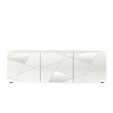Weißes Hochglanz-TV-Möbel Brema WH Vittoria, niedrig, 3 Türen, 181 cm Angebot