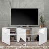 Weißes Hochglanz-TV-Möbel Brema WH Vittoria, niedrig, 3 Türen, 181 cm Rabatte