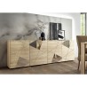Moderne Anrichte Holz Eiche 241cm mit 4 Spiegeltüren Vittoria RS L Sales