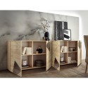 Moderne Anrichte Holz Eiche 241cm mit 4 Spiegeltüren Vittoria RS L Rabatte
