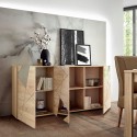 Moderne Wohnzimmerschrank Vittoria RS S, 3-türig, Eichenholz mit Spiegel Lagerbestand