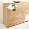 Moderne Wohnzimmerschrank Vittoria RS S, 3-türig, Eichenholz mit Spiegel Rabatte