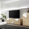 Mobile TV-Ständer mit 3 Türen, geometrischem Design aus Eichenholz, Brema RS Vittoria. Sales