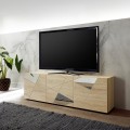 TV-Unterschrank mit 3 Türen aus Eichenholz im geometrischen Design Brema RS Vittoria Aktion
