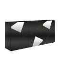 Highboard Wohnzimmer 3 Türen Hochglanz grau 181cm Vittoria GR S Angebot