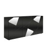 Highboard Wohnzimmer 3 Türen Hochglanz grau 181cm Vittoria GR S Angebot