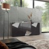Highboard Wohnzimmer 3 Türen Hochglanz grau 181cm Vittoria GR S Rabatte