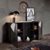 Highboard Wohnzimmer 3 Türen Hochglanz grau 181cm Vittoria GR S Auswahl
