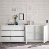 Moderne Kommode Jupiter WH L1, 2 Türen, 3 Schubladen, Hochglanz Weiß Katalog
