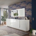 Schrank Jupiter WH L2, 241 cm, weiß glänzend, 4 Türen Aktion