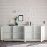 Schrank Jupiter WH L2, 241 cm, weiß glänzend, 4 Türen Katalog