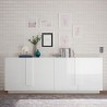 Schrank Jupiter WH L2, 241 cm, weiß glänzend, 4 Türen Rabatte