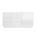 Sideboard Wohnzimmer weiß hochglanz 3 Schubladen Jupiter WH M1 Angebot