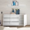 Sideboard Wohnzimmer weiß hochglanz 3 Schubladen Jupiter WH M1 Auswahl