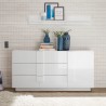 Sideboard Wohnzimmer weiß hochglanz 3 Schubladen Jupiter WH M1 Katalog