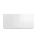 Moderne Sideboard 3 Türen in glänzendem Weiß 182cm WH M2 Angebot