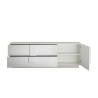 TV-Schrank Design Hochglanz Weiß 1 Tür 2 Schubladen Jupiter WH T1 Sales