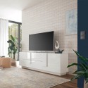 TV-Schrank Design Hochglanz Weiß 1 Tür 2 Schubladen Jupiter WH T1 Rabatte