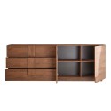 Sideboard Anrichte Wohnzimmer 241cm 2 Türen 3 Schubladen Holz Jupiter MR L1 Sales