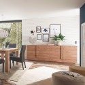 Sideboard Anrichte Wohnzimmer 241cm 2 Türen 3 Schubladen Holz Jupiter MR L1 Rabatte
