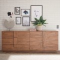 Sideboard Anrichte Wohnzimmer 241cm 2 Türen 3 Schubladen Holz Jupiter MR L1 Aktion